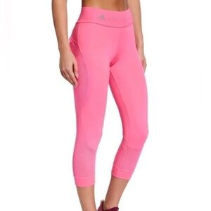Adidas Stella McCartney hot pink 3/4 cropped leggings size XS / Extra Small